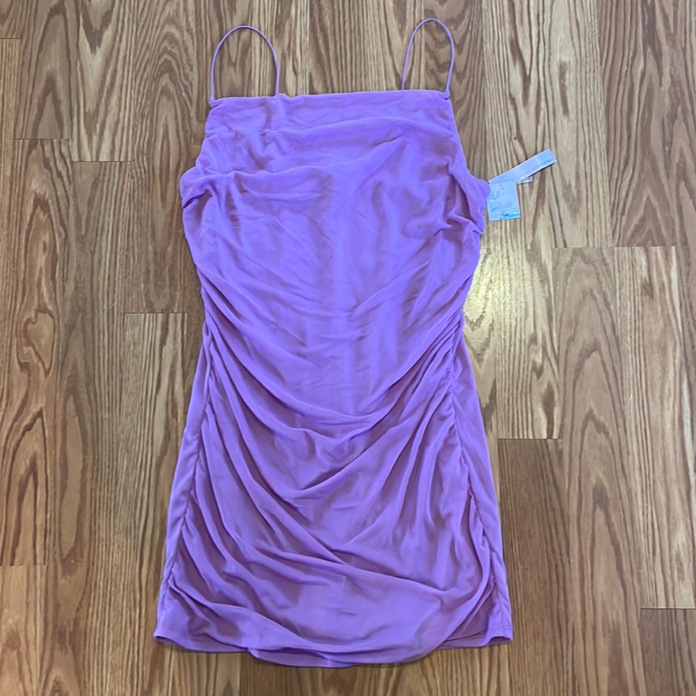 NWT‎ Wild Fable Purple Mesh Bodycon Spaghetti Strap Dress Sz Lg Party Dance Date